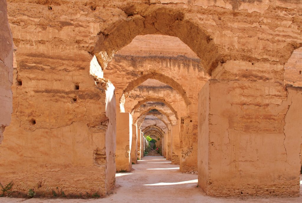 Ruins and arches in Meknes, Morocco